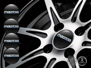 Mazda Gewölbte Aufkleber Stil Luxus Felgenlogos